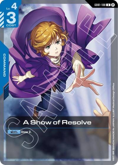 A Show of Resolve GD01-100 Edition Beta Gundam card