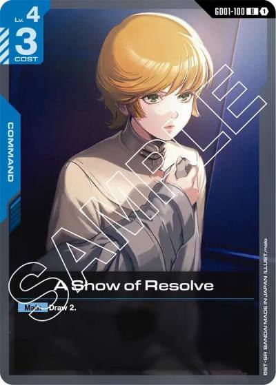 A Show of Resolve GD01-100 Newtype Rising Gundam card