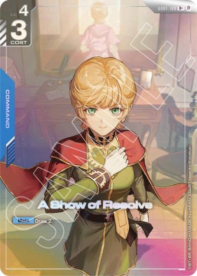 A Show of Resolve (U+) GD01-100 Edition Beta Gundam card