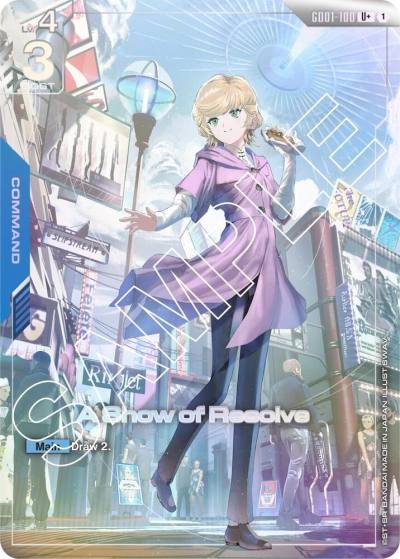 A Show of Resolve (U+) GD01-100 Newtype Rising Gundam card