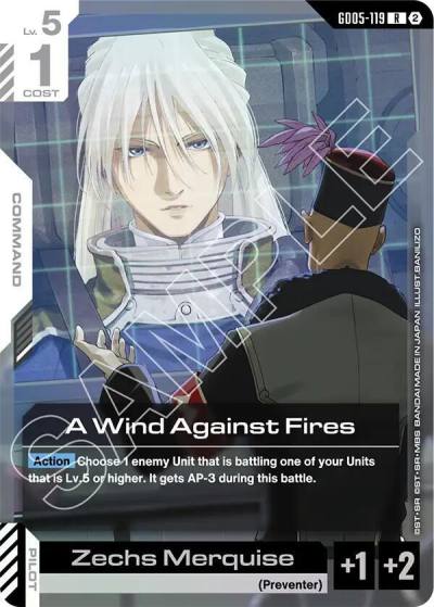 a wind against fires GD05-119 Freedom Ascension Gundam card