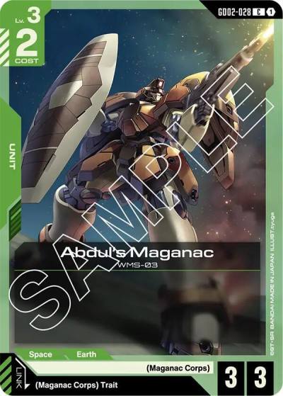 Abdul's Maganac GD02-028 Dual Impact Gundam card