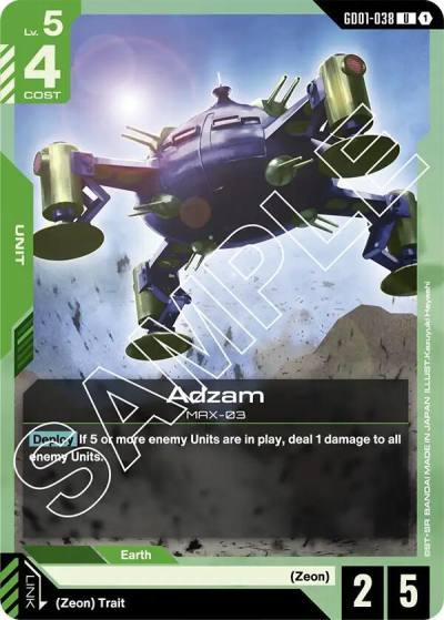 Adzam GD01-038 Newtype Rising Gundam card