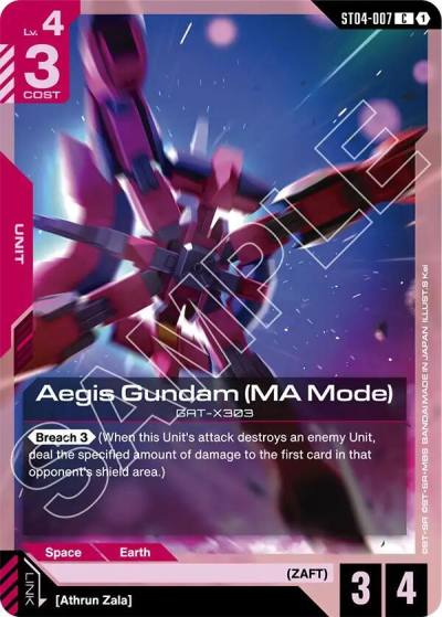 aegis gundam ma mode ST04-007 Starter Deck 09: Destiny Ignition Gundam card