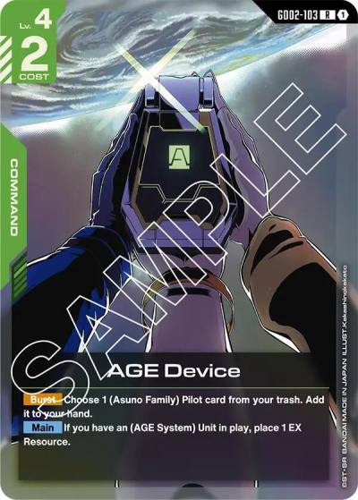 AGE Device GD02-103 Dual Impact Gundam card