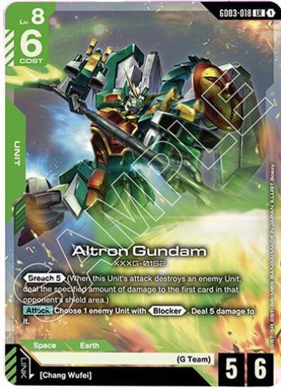 Altron Gundam GD03-018 Starter Deck 06: Clan Unity Gundam card