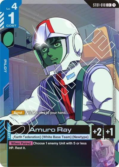 Amuro Ray (C+) ST01-010 Starter Deck 01: Heroic Beginnings Gundam card