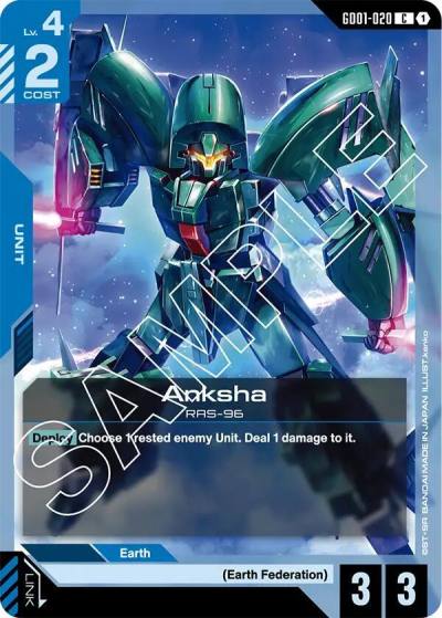 Anksha GD01-020 Newtype Rising Gundam card