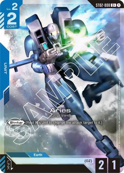 Aries (C+) ST02-008 Starter Deck 02: Wings of Advance Gundam card