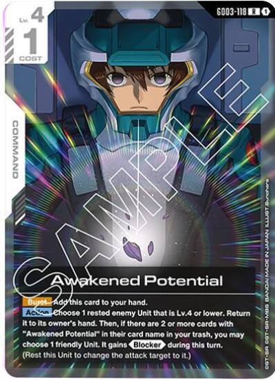 Awakened Potential GD03-118 Starter Deck 06: Clan Unity Gundam card