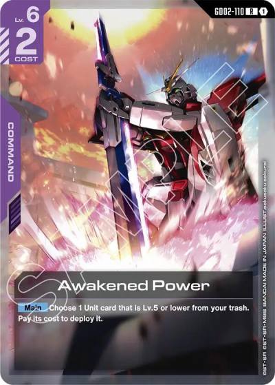 awakened power GD02-110 Starter Deck 09: Destiny Ignition Gundam card