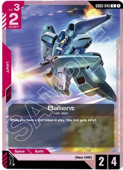 Balient GD03-045 Starter Deck 06: Clan Unity Gundam card