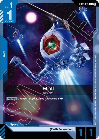Ball GD01-015 Edition Beta Gundam card