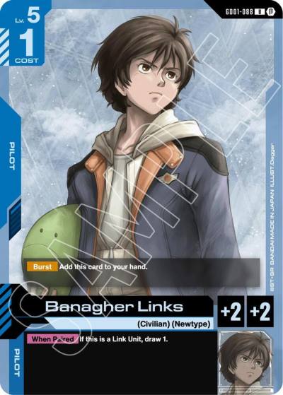 Banagher Links GD01-088 Edition Beta Gundam card