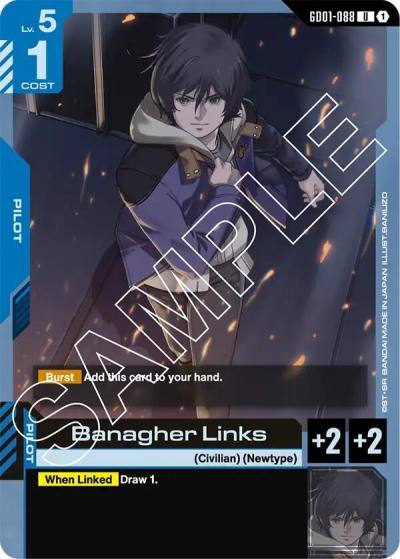 Banagher Links GD01-088 Newtype Rising Gundam card
