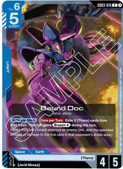 Baund Doc GD03-015 Starter Deck 06: Clan Unity Gundam card