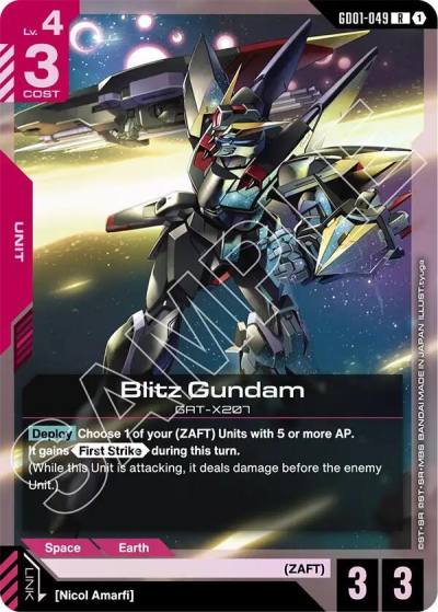 blitz gundam GD01-049 Starter Deck 09: Destiny Ignition Gundam card