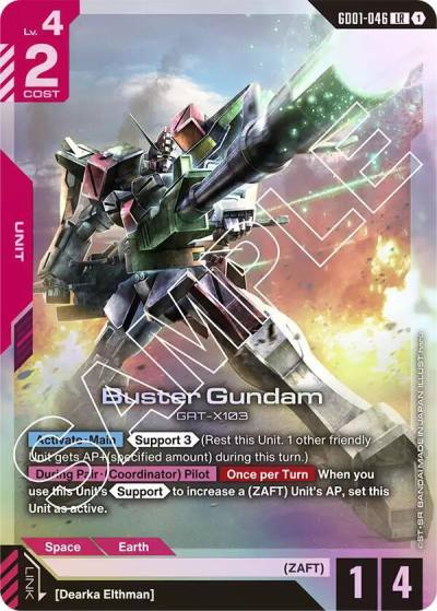 Buster Gundam GD01-046 Newtype Rising Gundam card