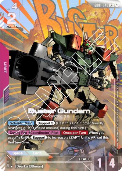 Buster Gundam (LR+) GD01-046 Newtype Rising Gundam card