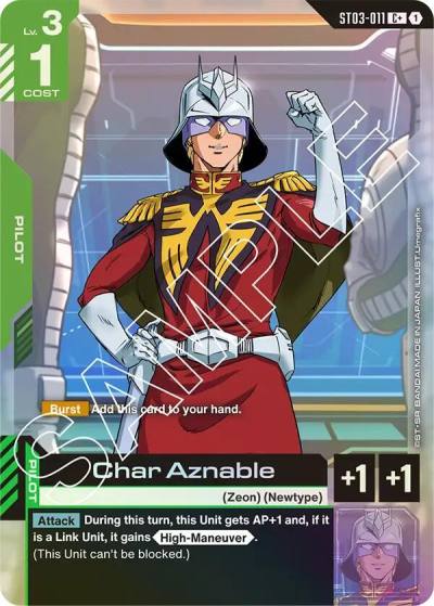 Char Aznable (C+) ST03-011 Starter Deck 03: Zeon's Rush Gundam card