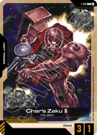 Char's Zaku II (Token) T-006 Edition Beta Gundam card