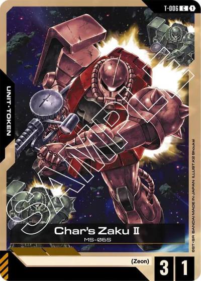 Char's Zaku II (T-006) Token T-006 Newtype Rising Gundam card