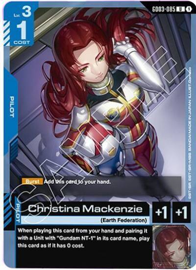 Christina Mackenzie GD03-085 Starter Deck 06: Clan Unity Gundam card