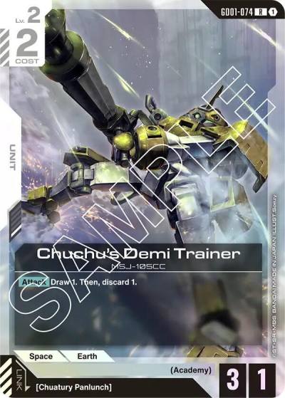 Chuchu's Demi Trainer GD01-074 Newtype Rising Gundam card