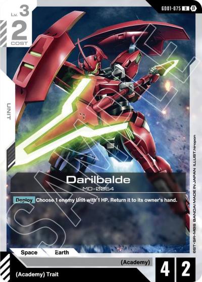 Darilbalde GD01-075 Edition Beta Gundam card