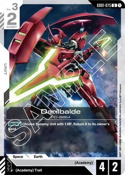 Darilbalde GD01-075 Newtype Rising Gundam card