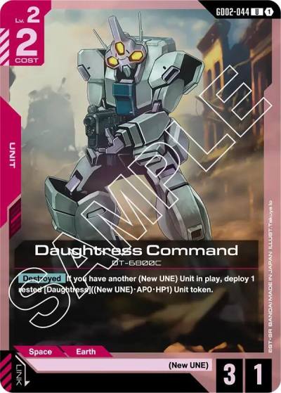 Daughtress Command GD02-044 Dual Impact Gundam card