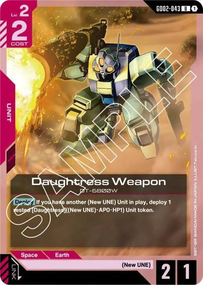 Daughtress Weapon GD02-043 Dual Impact Gundam card