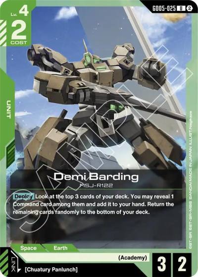 demi barding GD05-025 Freedom Ascension Gundam card