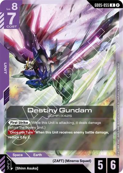 destiny gundam GD05-055 Freedom Ascension Gundam card