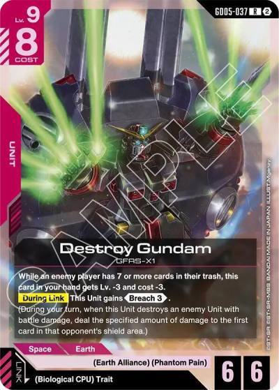destroy gundam GD05-037 Freedom Ascension Gundam card