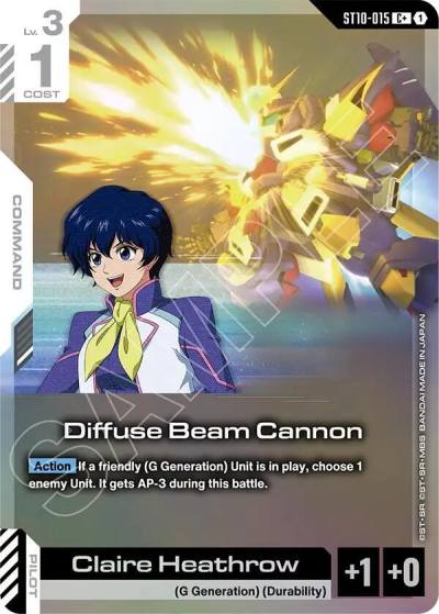 diffuse beam cannon cplus ST10-015 Starter Deck 10: Generation Pulse Gundam card