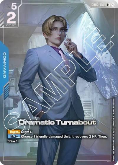 Dramatic Turnabout (R+) GD02-100 Dual Impact Gundam card