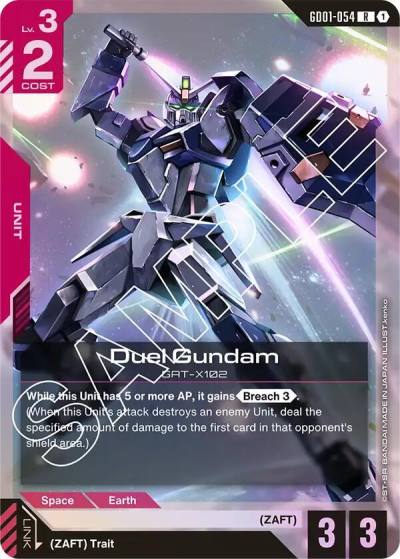 Duel Gundam GD01-054 Newtype Rising Gundam card
