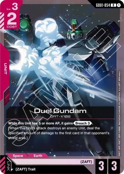 duel gundam GD01-054 Starter Deck 09: Destiny Ignition Gundam card