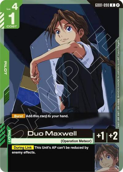 duo maxwell GD01-090 Deck Build Box Freedom Ascension Gundam card