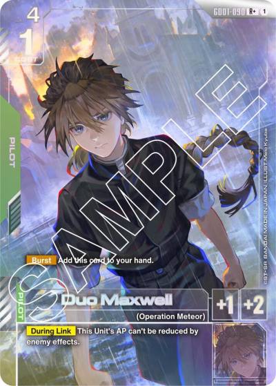 Duo Maxwell (R+) GD01-090 Newtype Rising Gundam card