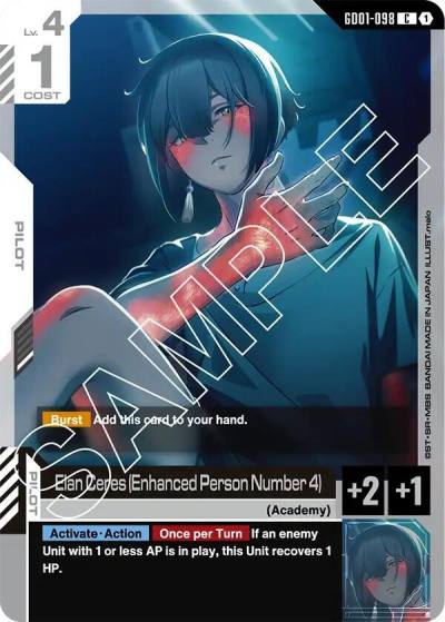 Elan Ceres (Enhanced Person Number 4) GD01-098 Newtype Rising Gundam card