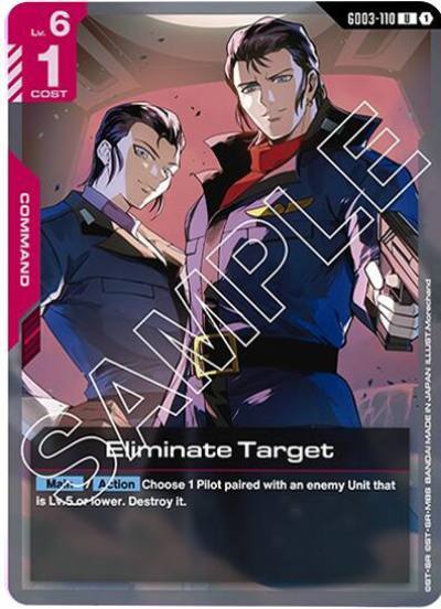 Eliminate Target GD03-110 Starter Deck 06: Clan Unity Gundam card