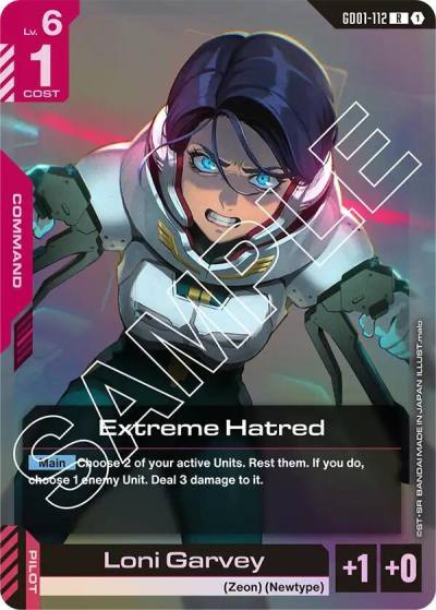 Extreme Hatred GD01-112 Newtype Rising Gundam card