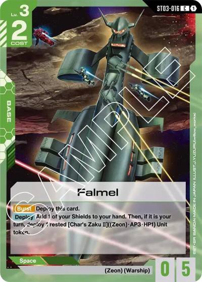 Falmel ST03-016 Starter Deck 03: Zeon's Rush Gundam card