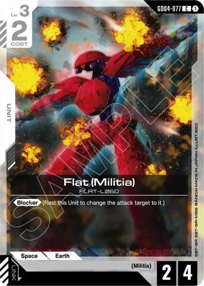 flat militia GD04-077 Phantom Aria Gundam card