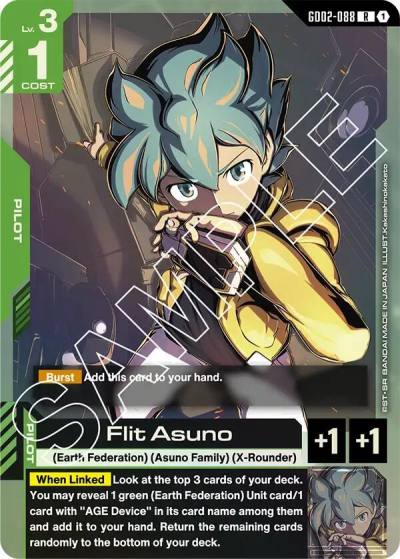 Flit Asuno GD02-088 Dual Impact Gundam card