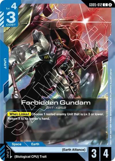 forbidden gundam GD05-012 Freedom Ascension Gundam card