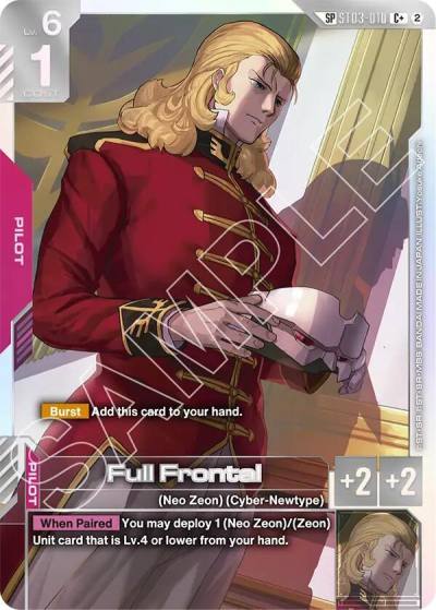 full frontal cplus sp ST03-010 Freedom Ascension Gundam card