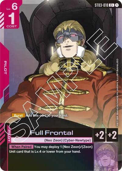 Full Frontal (C+) ST03-010 Starter Deck 03: Zeon's Rush Gundam card